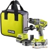 Ударный шуруповерт Ryobi R18PD7-252S 5133004391 (с 2-мя АКБ, сумка) купить в Минске с доставкой