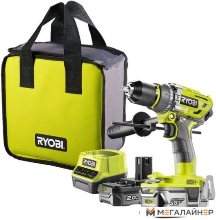 Ударный шуруповерт Ryobi R18PD7-252S 5133004391 (с 2-мя АКБ, сумка) купить в Минске с доставкой