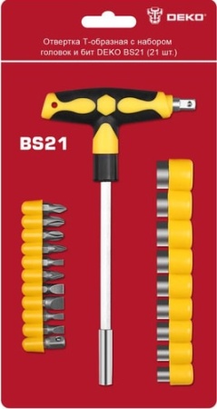 Набор отвертка с битами Deko BS21 (21 предмет)