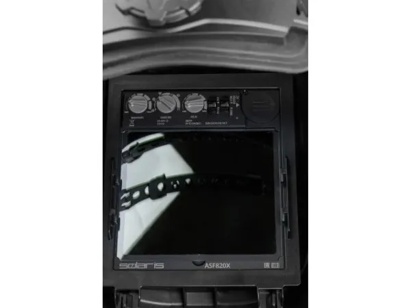 Маска сварочная  с самозатемняющимся светофильтром Solaris ASF820X  (серый металлик)
