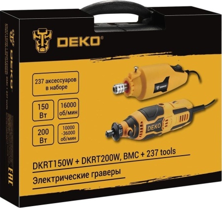 Deko DKRT150W и DKRT200W SET 237 083-1068 (набор граверов, оснастка, кейс) купить в Минске с доставкой