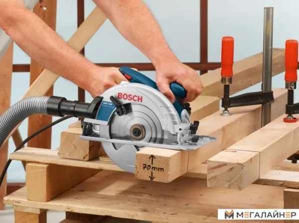 Дисковая пила Bosch GKS 190 Professional 0615990K33 (с плоскогубцами Wiha) купить в Минске с доставкой