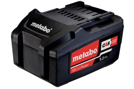 Аккумулятор Metabo 18V, 5.2 Ah, Li-Power