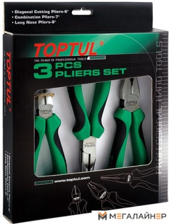 Набор пассатижей Toptul GAAE0302 (3 предмета) купить в Минске с доставкой
