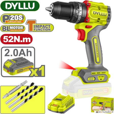 Ударная дрель-шуруповерт Dyllu DTCDP5282 (с 1-им АКБ) купить в Минске с доставкой