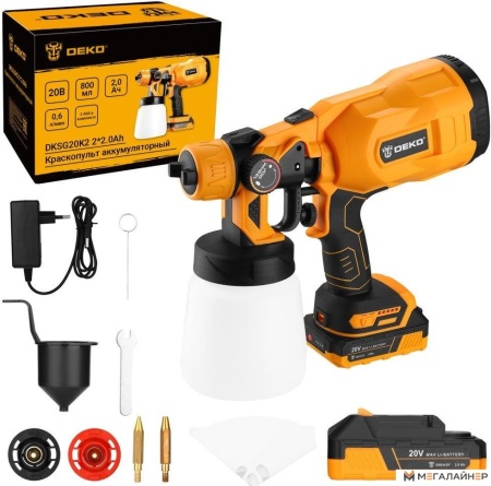 Краскораспылитель Deko DKSG20K2 063-4020 (с 2-мя АКБ) купить в Минске с доставкой