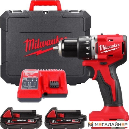 Ударная дрель-шуруповерт Milwaukee M18 M18BLPDRC-202C 4933492822 (с 2-мя АКБ 2 Ач, кейс) купить в Минске с доставкой