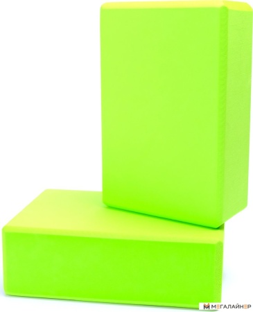 Блок для йоги Ametist 2037636475948 (2шт, зеленый)