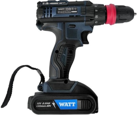 Дрель-шуруповерт WATT WAS-18Li-3 1.018.030.23 (с 2-мя АКБ, кейс) купить в Минске с доставкой