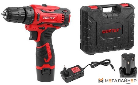 Дрель-шуруповерт Wortex BD 1220 Li 1329356 (с 2-мя АКБ, кейс) купить в Минске с доставкой