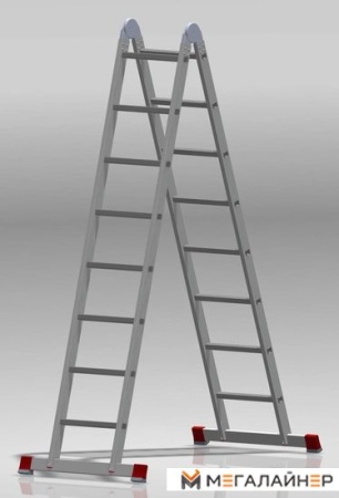 Лестница-трансформер Новая высота NV 331 шарнирная 2x8 ступеней купить в Минске с доставкой