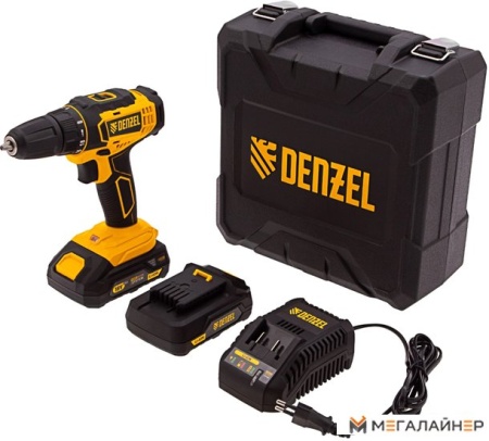 Дрель-шуруповерт Denzel CDL-18-02BM (с 2-мя АКБ, кейс) купить в Минске с доставкой