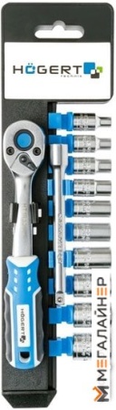Набор торцевых головок Hogert Technik HT1R334 (11 предметов) купить в Минске с доставкой