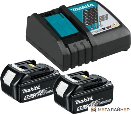 Аккумулятор с зарядным устройством Makita BL1850B + DC18RC 191L74-5 (18В/5 Ah + 7.2-14.4В) купить в Минске с доставкой