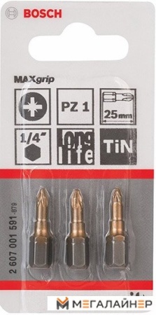 Набор бит Bosch 2607001591 (3 предмета) купить в Минске с доставкой