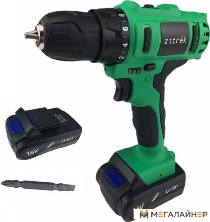 Дрель-шуруповерт Zitrek Greenpower 16-Li 063-4075 (с 2-мя АКБ, кейс) купить в Минске с доставкой