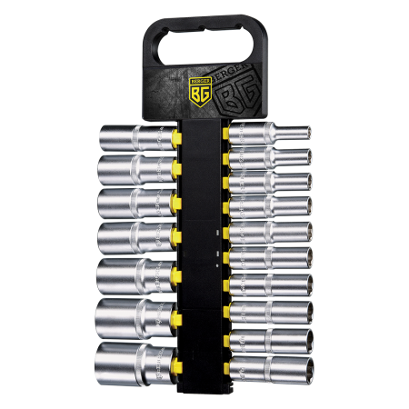 Набор головок торцевых удлиненных 1/2" SuperLock 17 предметов (8-32 мм) BERGER BG2037