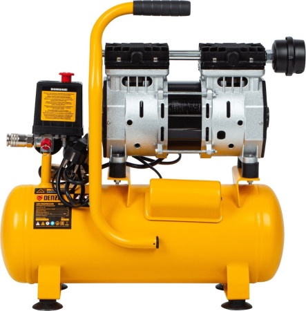 Компрессор DLS650/10 безмаслянный малошумный 650 Вт, 120 л/мин,ресивер 10 л// Denzel