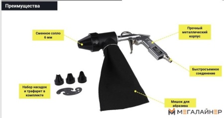 Купить Пистолет пескоструйный Zitrek ZSGB02 018-1094 в Минске с доставкой