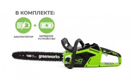 Аккумуляторная пила Greenworks GD40CS18K4 2005807UB (с 1-им АКБ 4 Ач)