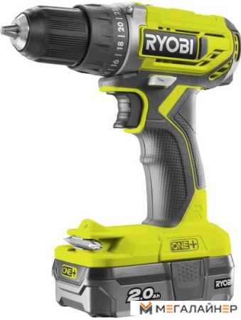 Дрель-шуруповерт Ryobi R18DD2-120G 5133004419 (с 1-им АКБ) купить в Минске с доставкой
