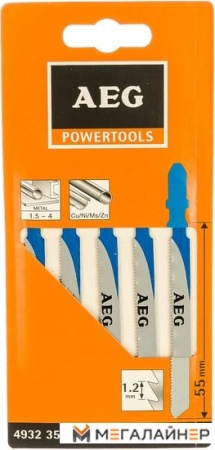 Набор пильных полотен AEG Powertools T118A 4932352150 (5 шт) купить в Минске с доставкой