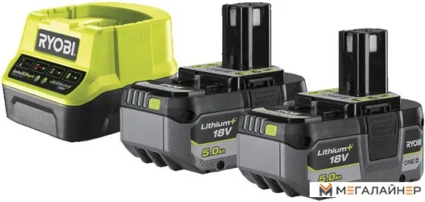 Аккумулятор с зарядным устройством Ryobi RC18120-250X 5133005308 (2x18В/5 Ah + 18В) купить в Минске с доставкой